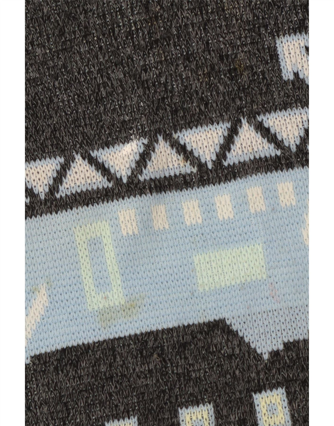 Maglione maglione girocollo da uomo vintage grande grigio geometrico