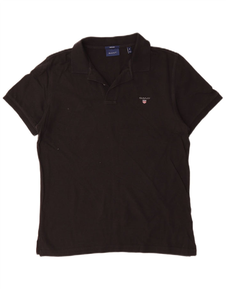 Polo Gant da uomo regolare in cotone nero medio