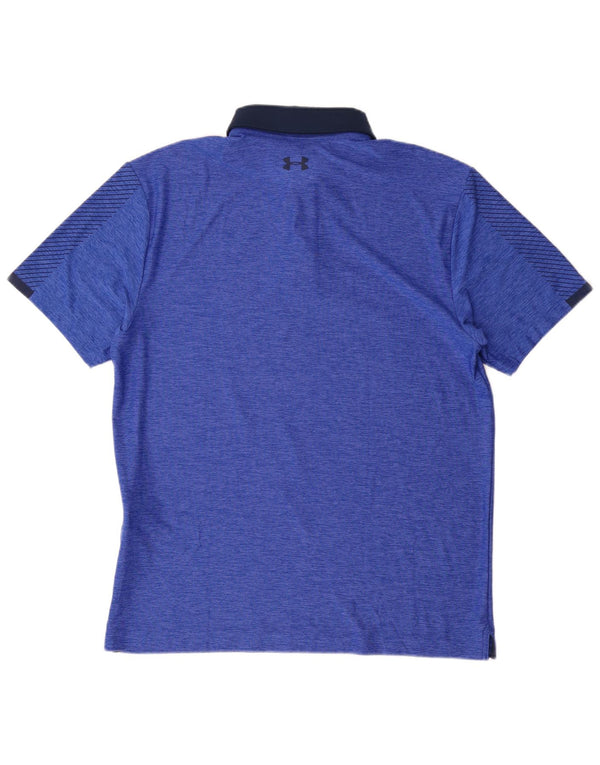 Polo Under Armour da uomo Heat Gear in poliestere color block blu medio