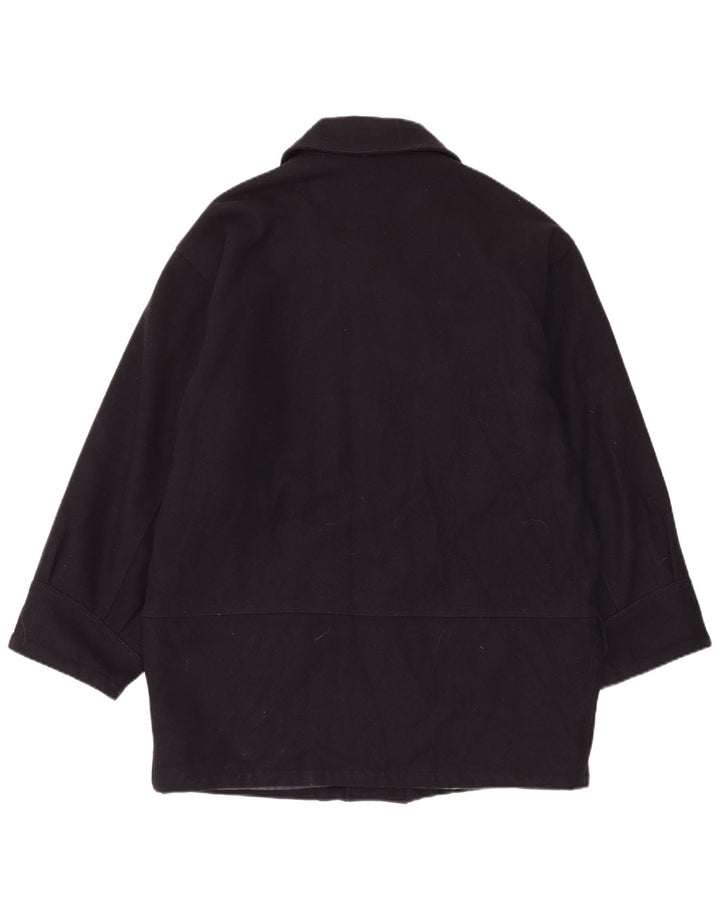 Cappotto da uomo Trussardi Jeans UK 40 grande classico in lana blu navy