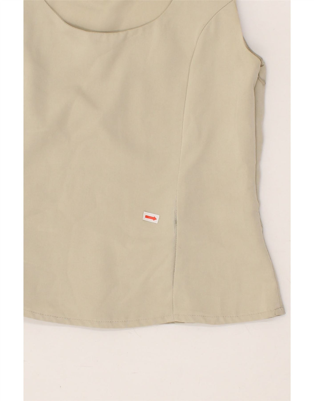 MIRAGE Womens Sleeveless Blouse Top UK 12 Medium Beige Polyester Vintage Mirage and Second-Hand Mirage from Messina Hembry 