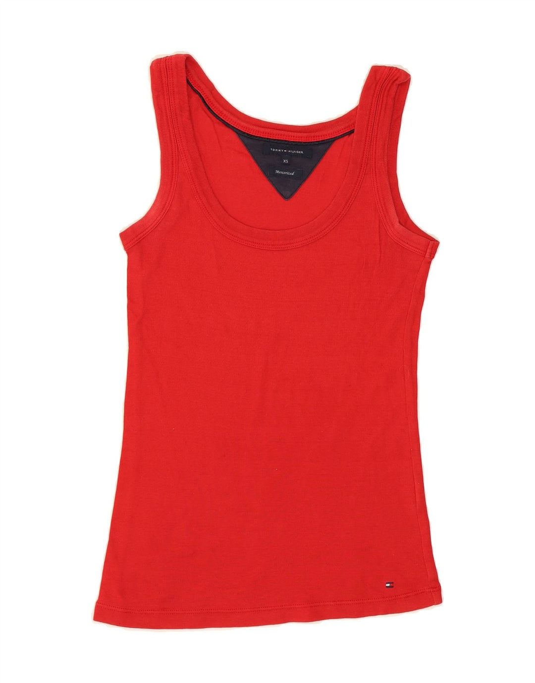 TOMMY HILFIGER Womens Vest Top UK 6 XS Red Vintage Tommy Hilfiger and Second-Hand Tommy Hilfiger from Messina Hembry 