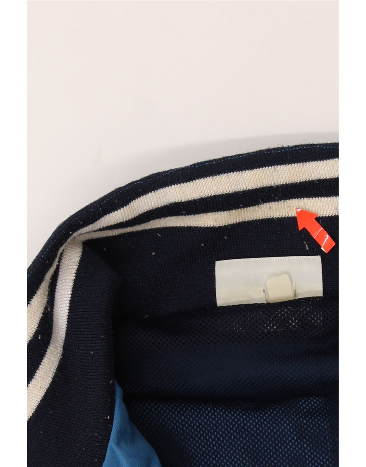 ASICS Mens Tracksuit Top Jacket Medium Blue Colourblock Polyester Vintage Asics and Second-Hand Asics from Messina Hembry 