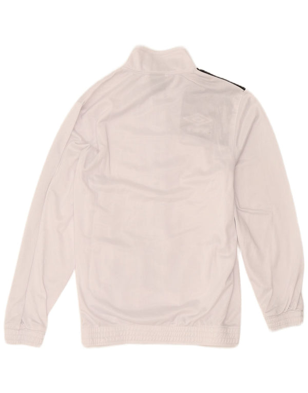 Giacca da ginnastica da uomo Umbro grande in poliestere color block bianco