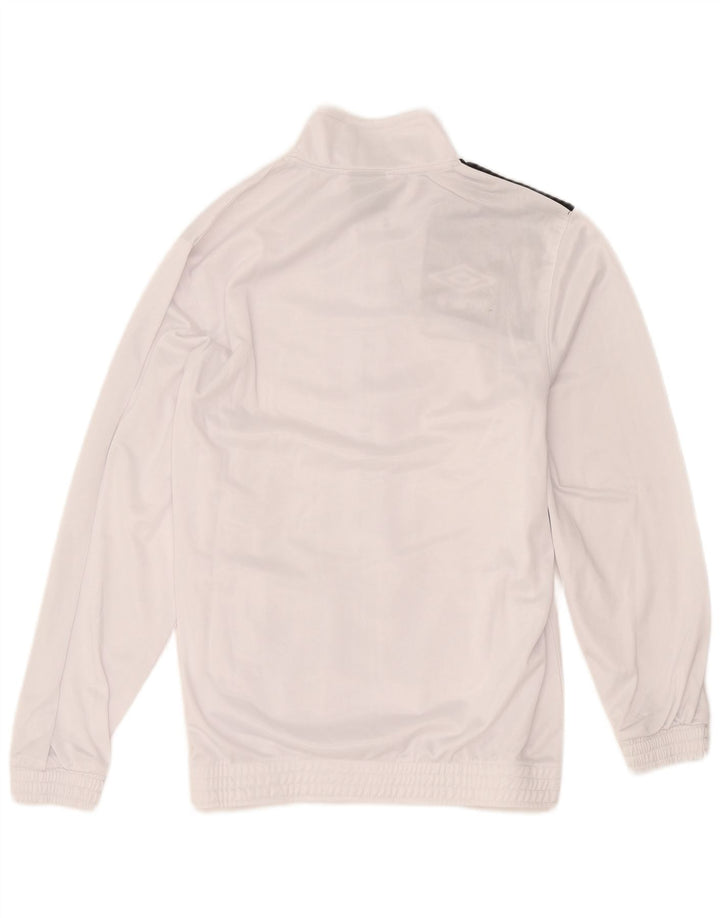Giacca da ginnastica da uomo Umbro grande in poliestere color block bianco