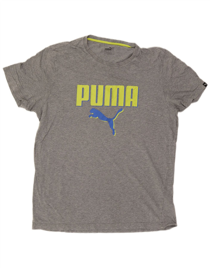 T-shirt grafica da uomo Puma Top 2XL Grigia chiazzata