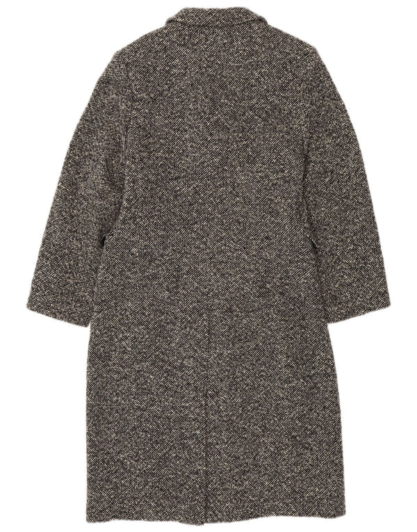 MICHELE BOYARD Soprabito da donna UK 12 Lana chiazzata nera media