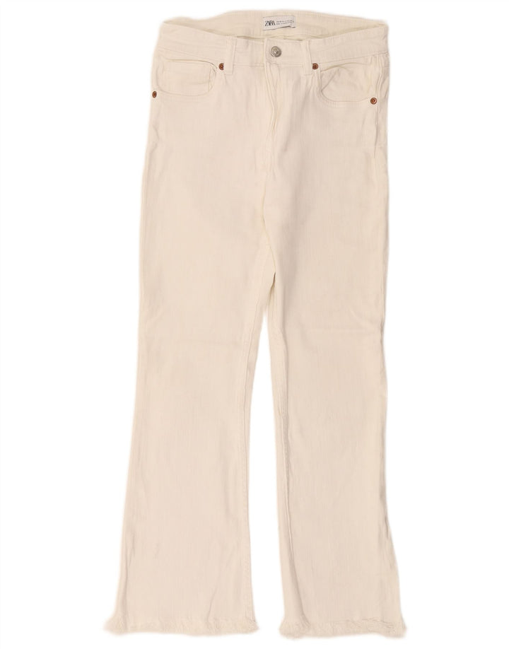 Jeans svasati da donna Zara EU 36 XS W26 L26 Cotone bianco