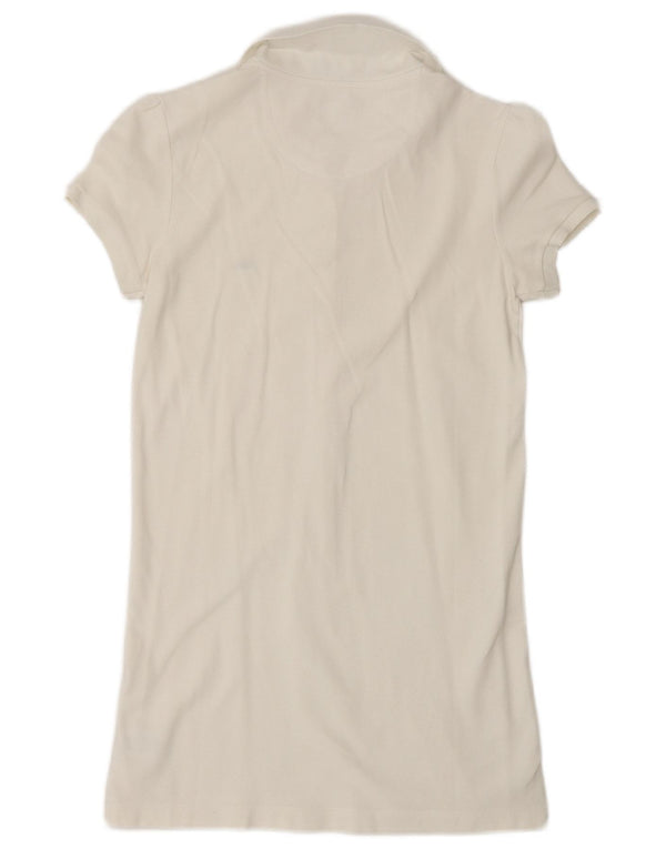 Abito polo oversize da donna LACOSTE EU 36 piccolo cotone bianco sporco