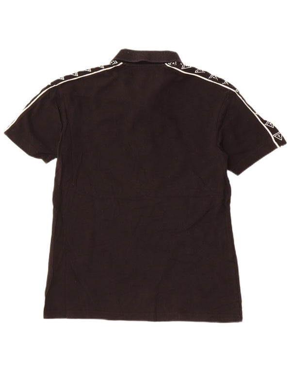 Polo grafica da uomo Guess XS in cotone nero