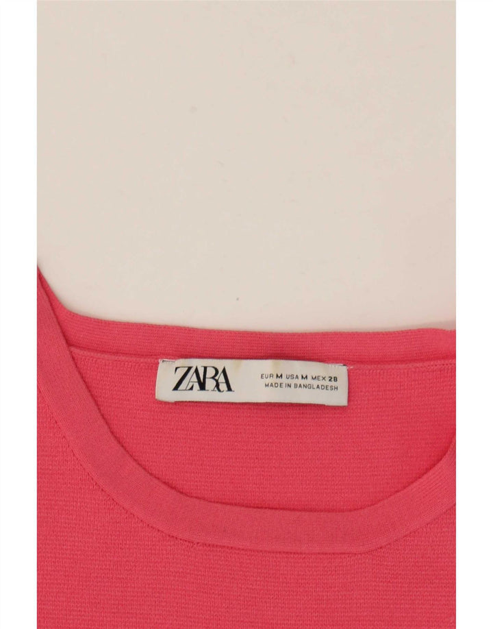 Canotta corta da donna Zara UK 12 Rosa medio