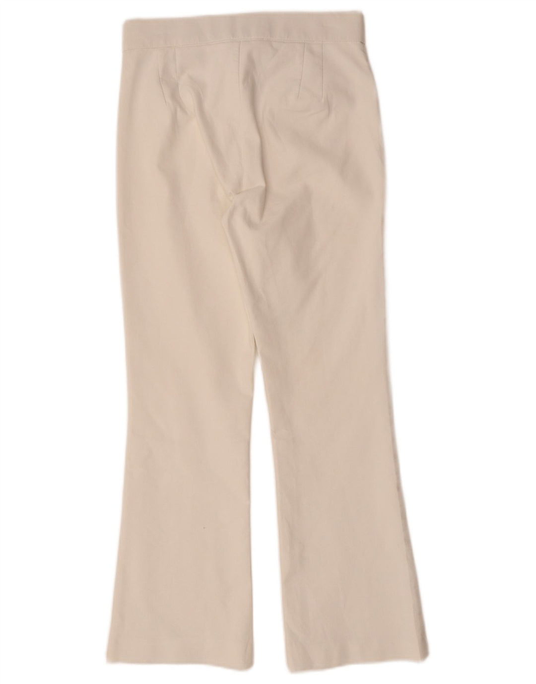ZARA Womens Bootcut Casual Trousers Small W26 L25 White Cotton