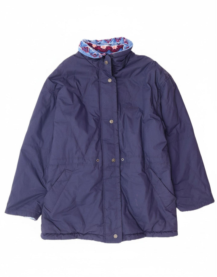 DIADORA Womens Reversible Windbreaker Jacket UK 14 Medium Navy Blue