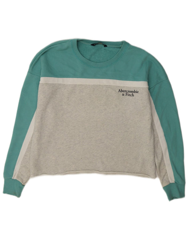Felpa da donna Abercrombie & Fitch UK 10 Small Grey Colourblock