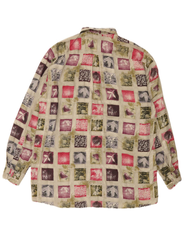 Camicia da uomo VINTAGE grande patchwork multicolore