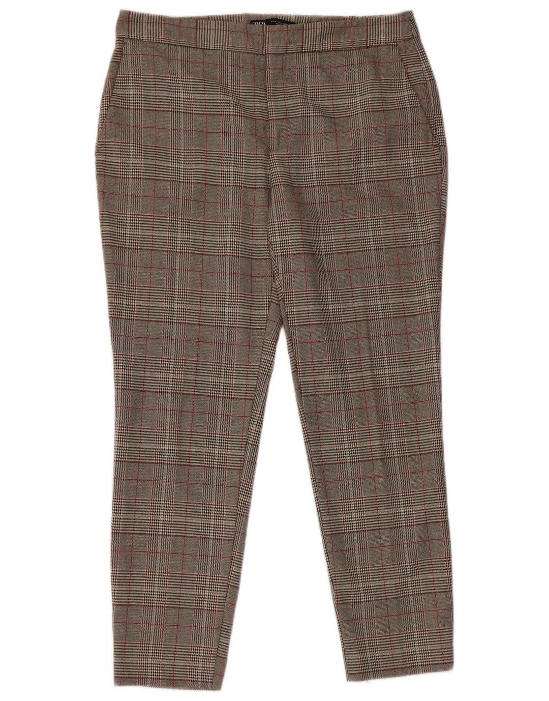 Pantaloni chino slim da donna Zara EU 40 medi W30 L27 grigio pied de poule