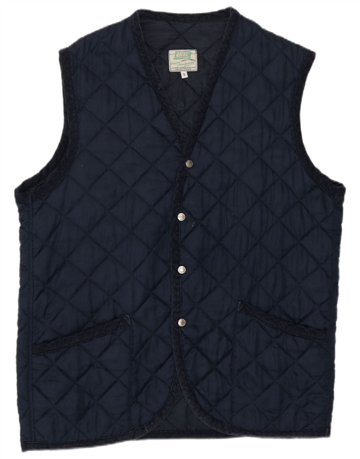 Giacca trapuntata da uomo Rifle UK 40 Large Blu Navy