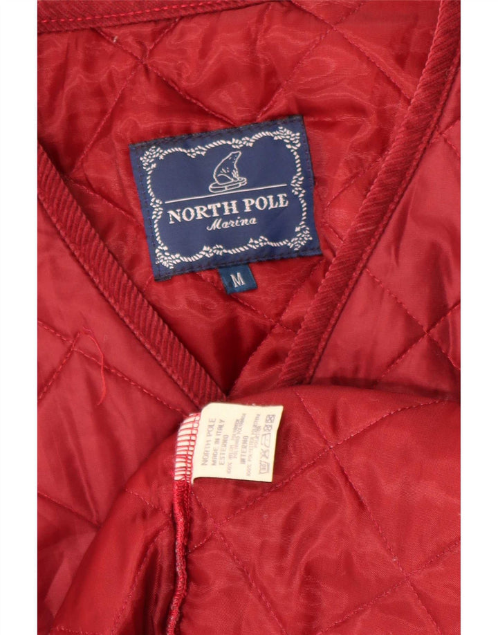 Gilet trapuntato da uomo North Pole UK 38 nylon rosso medio