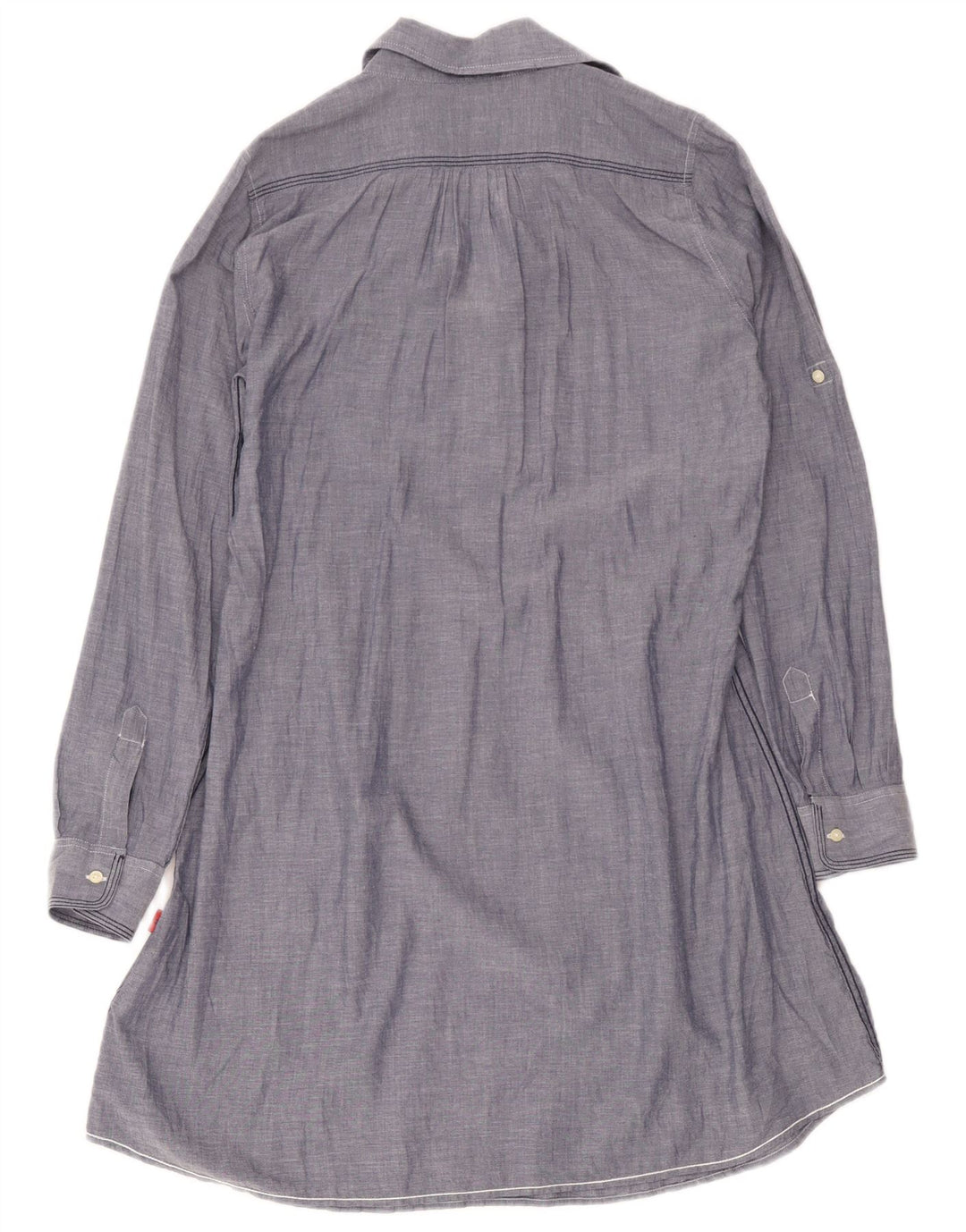 Abito camicia pullover da donna Kappa UK 14 cotone blu medio