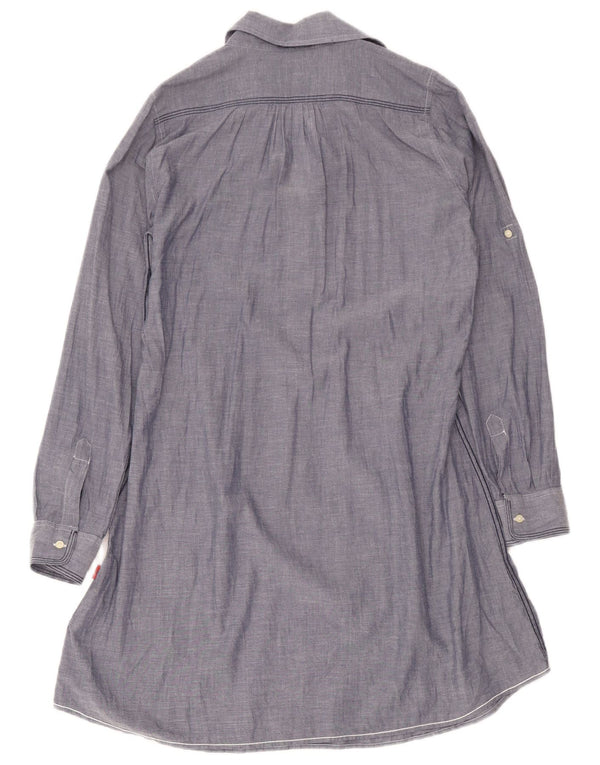 Abito camicia pullover da donna Kappa UK 14 cotone blu medio