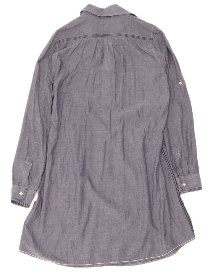 Abito camicia pullover da donna Kappa UK 14 cotone blu medio