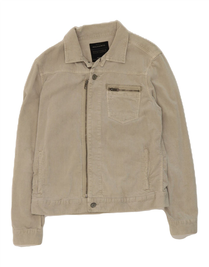 ALL SAINTS Mens Corduroy Jacket UK 38 Medium Grey Cotton Vintage All Saints and Second-Hand All Saints from Messina Hembry 