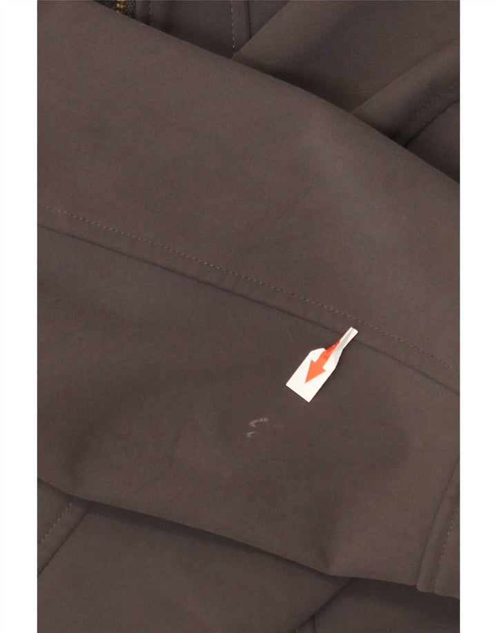 Cappotto giacca a vento con cappuccio da donna Michael Kors UK 14 Poliestere grigio medio