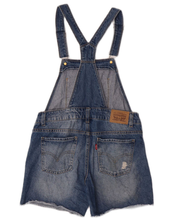 Levi's Girls Salopette in denim effetto invecchiato 11-12 anni W26 cotone blu