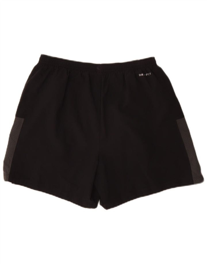 Pantaloncini sportivi Nike Dri Fit da uomo, colore nero medio, in poliestere color block