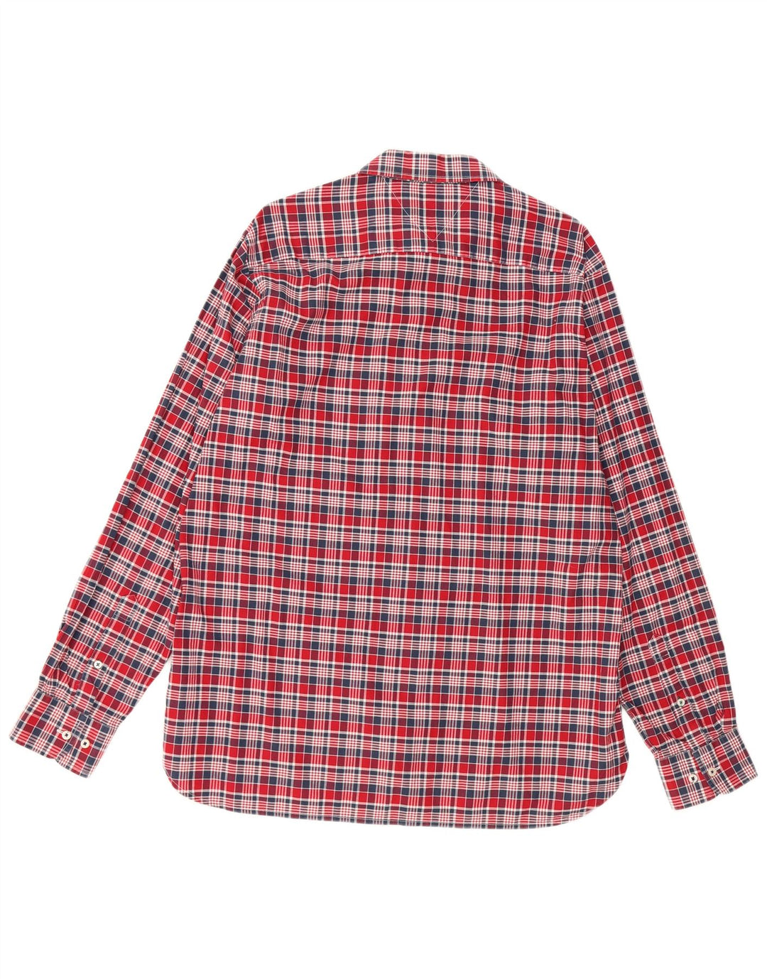 TOMMY HILFIGER Mens Custom Fit Shirt Large Red Check Cotton