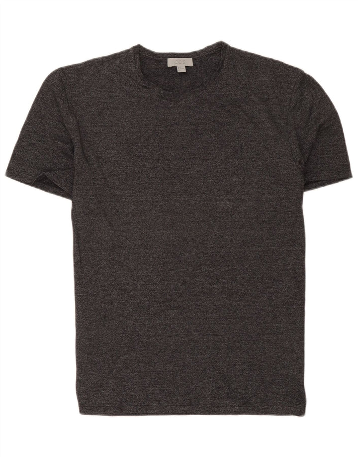 T-shirt da uomo Cos Top in cotone mélange grigio medio