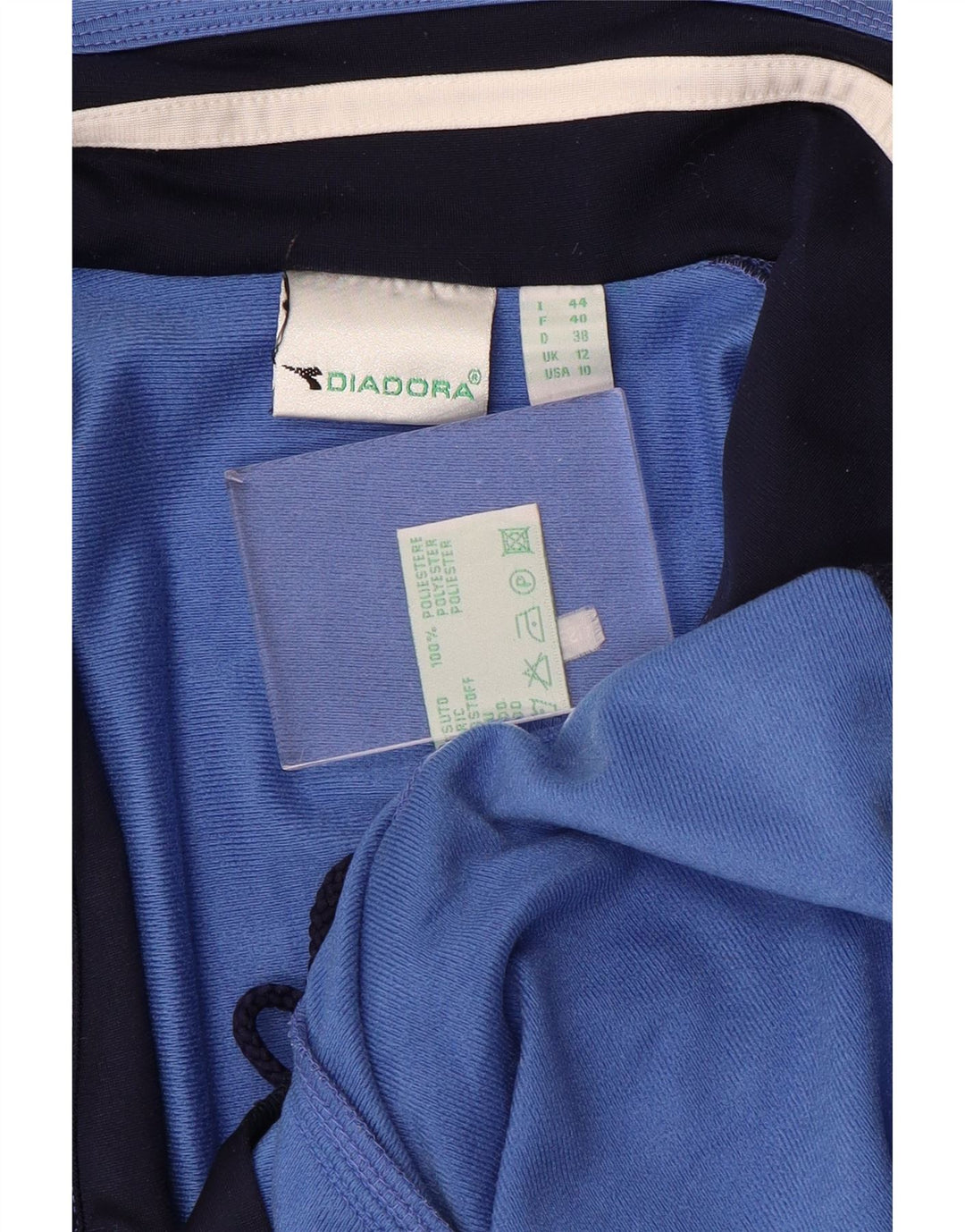 DIADORA Giacca da tuta da donna UK 12 Blu medio Colourblock