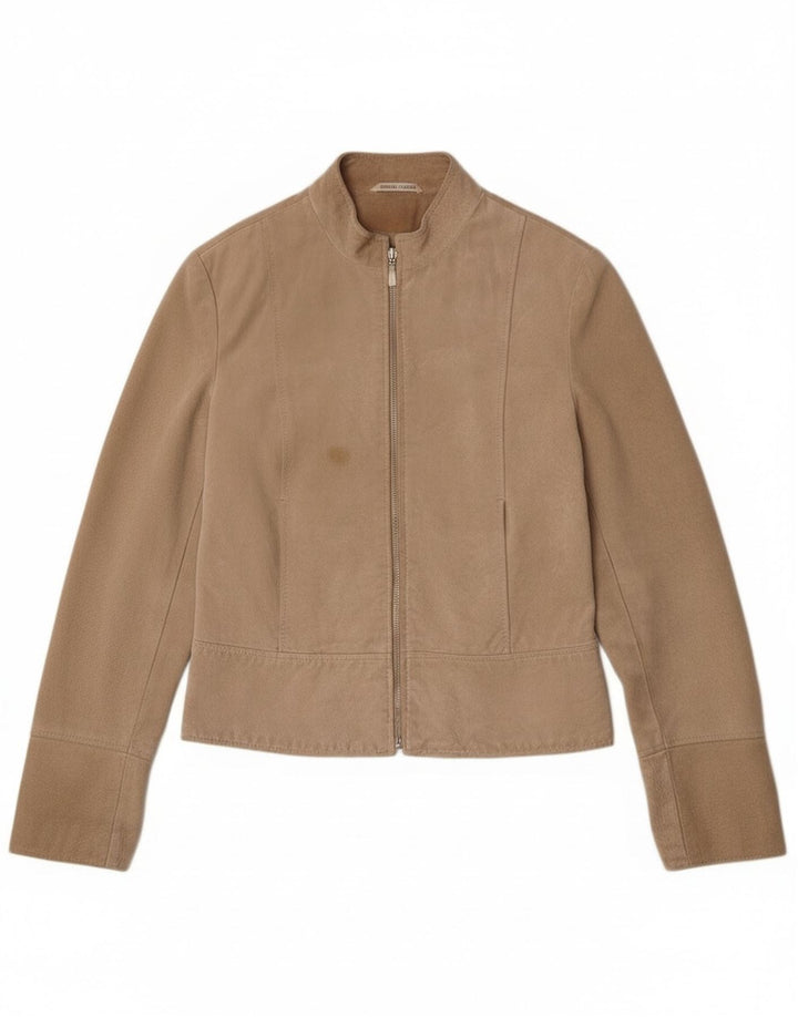 Giacca Pelle Scamosciata Donna Privilegi IT 42 Pelle Beige Medio