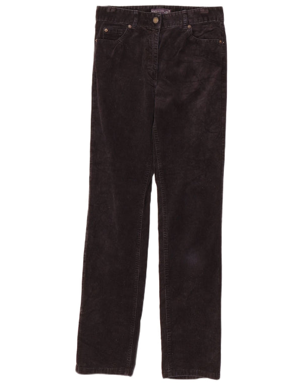 Pantaloni di velluto a coste da donna Marks & Spencer UK 8 piccoli W28 L31 blu navy