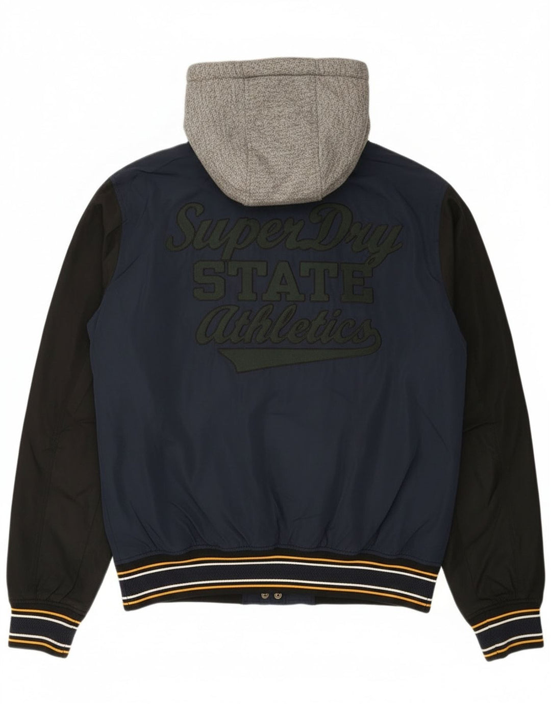 Giacca Varsity grafica da uomo Superdry UK 40 Large Blu Navy Colourblock