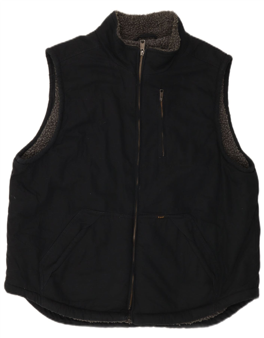 Gilet da uomo LEE UK 40 grande in cotone nero