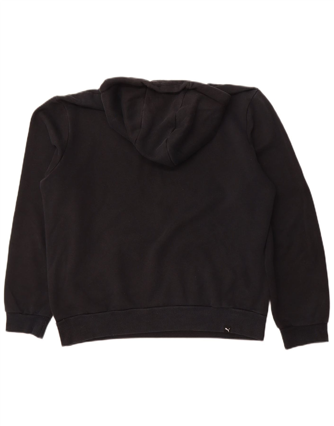 PUMA Mens Graphic Hoodie Jumper Medium Black Cotton