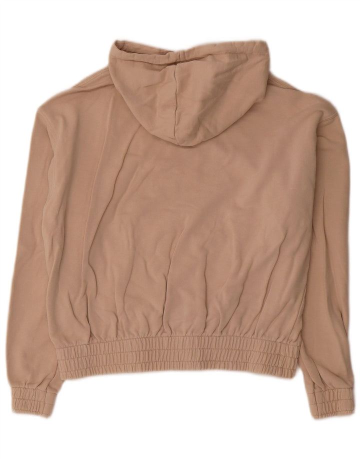 Felpa con cappuccio oversize corta da donna Puma UK 10 piccola Beige