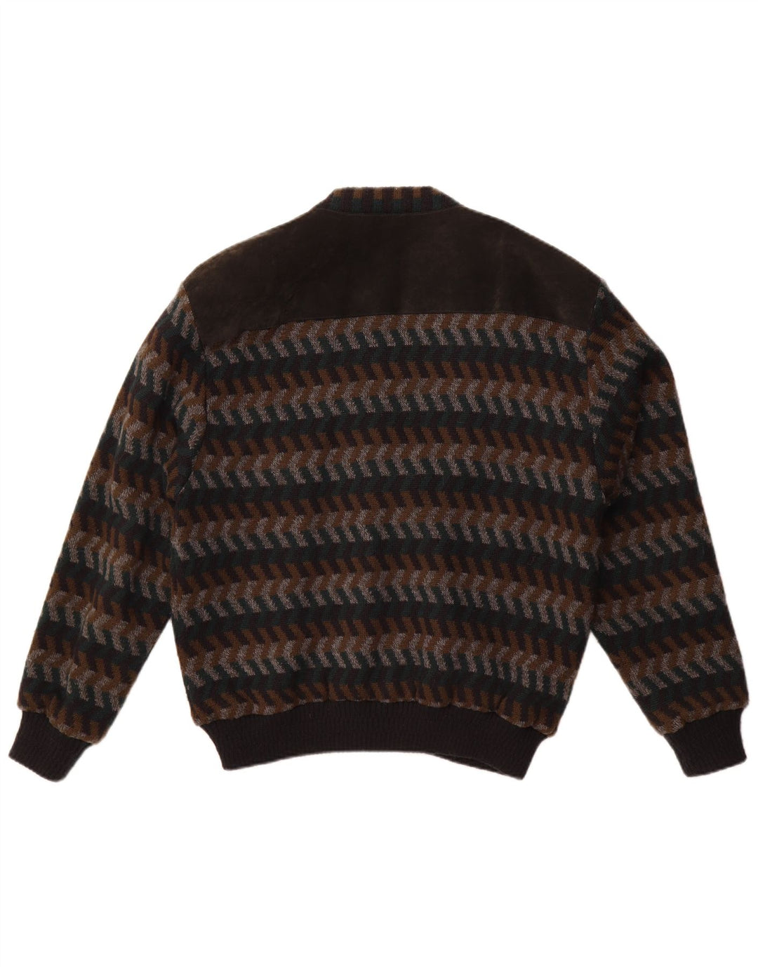 Maglione cardigan da uomo WESTBURY EU 48/50 Acrilico Chevron marrone medio