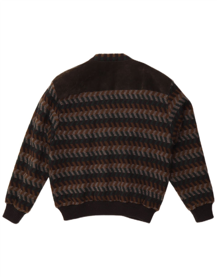 Maglione cardigan da uomo WESTBURY EU 48/50 Acrilico Chevron marrone medio