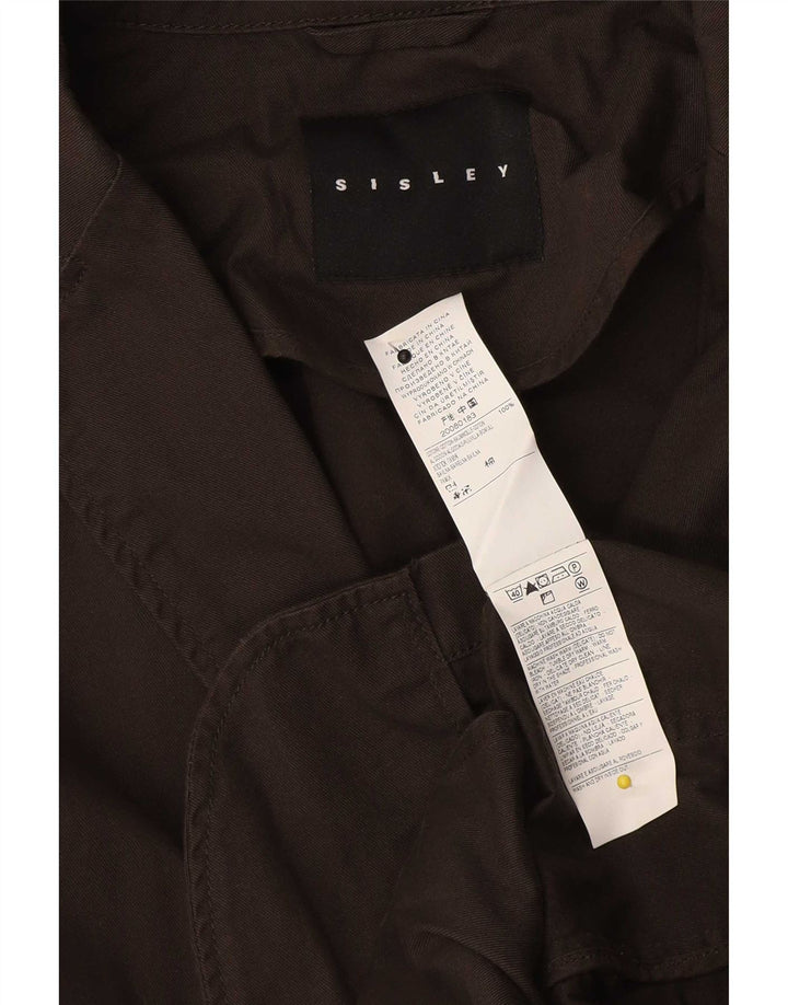 Giacca blazer da uomo a 2 bottoni Sisley IT 48 in cotone marrone medio
