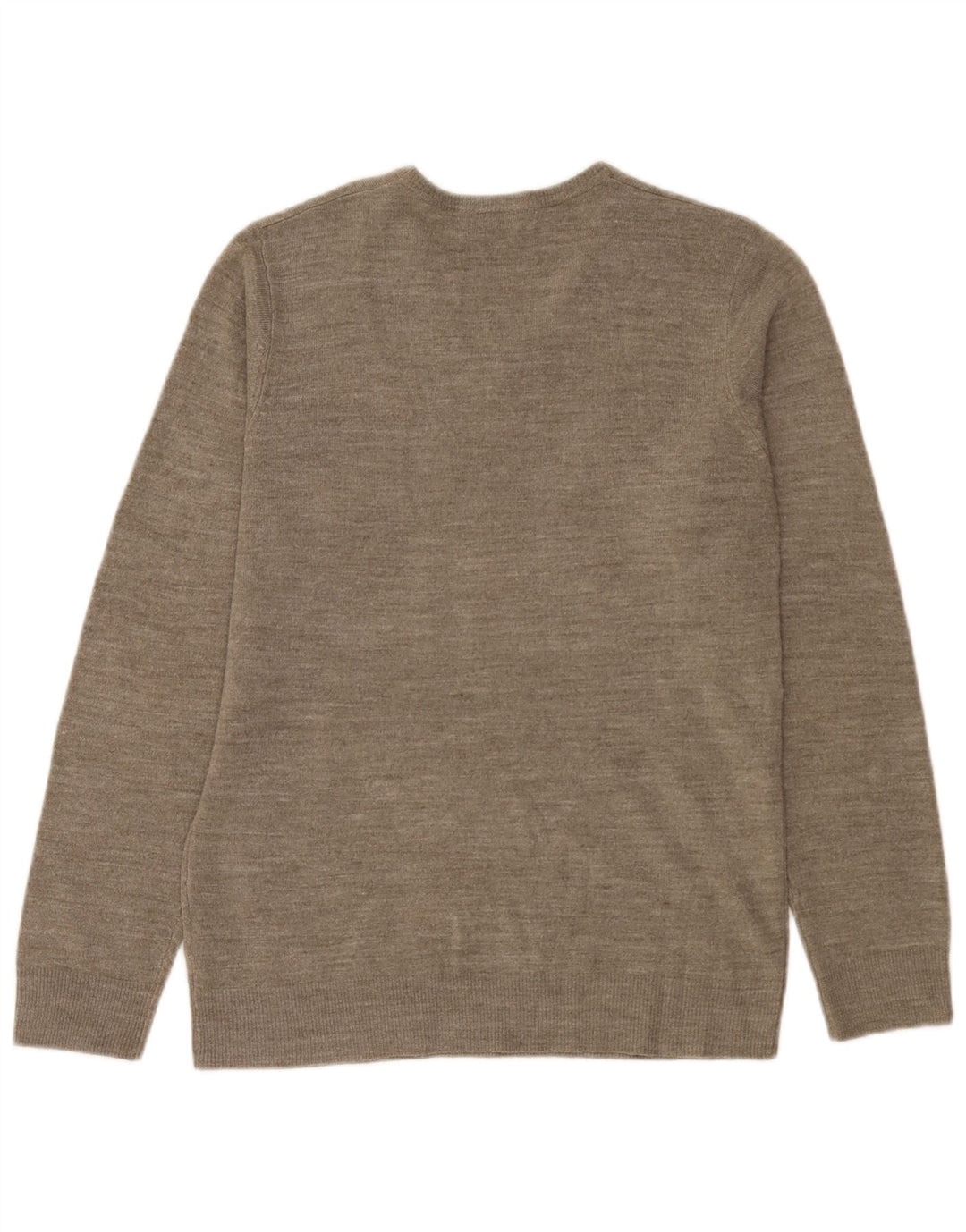 Maglione da uomo con scollo a V Marks & Spencer piccolo acrilico screziato beige