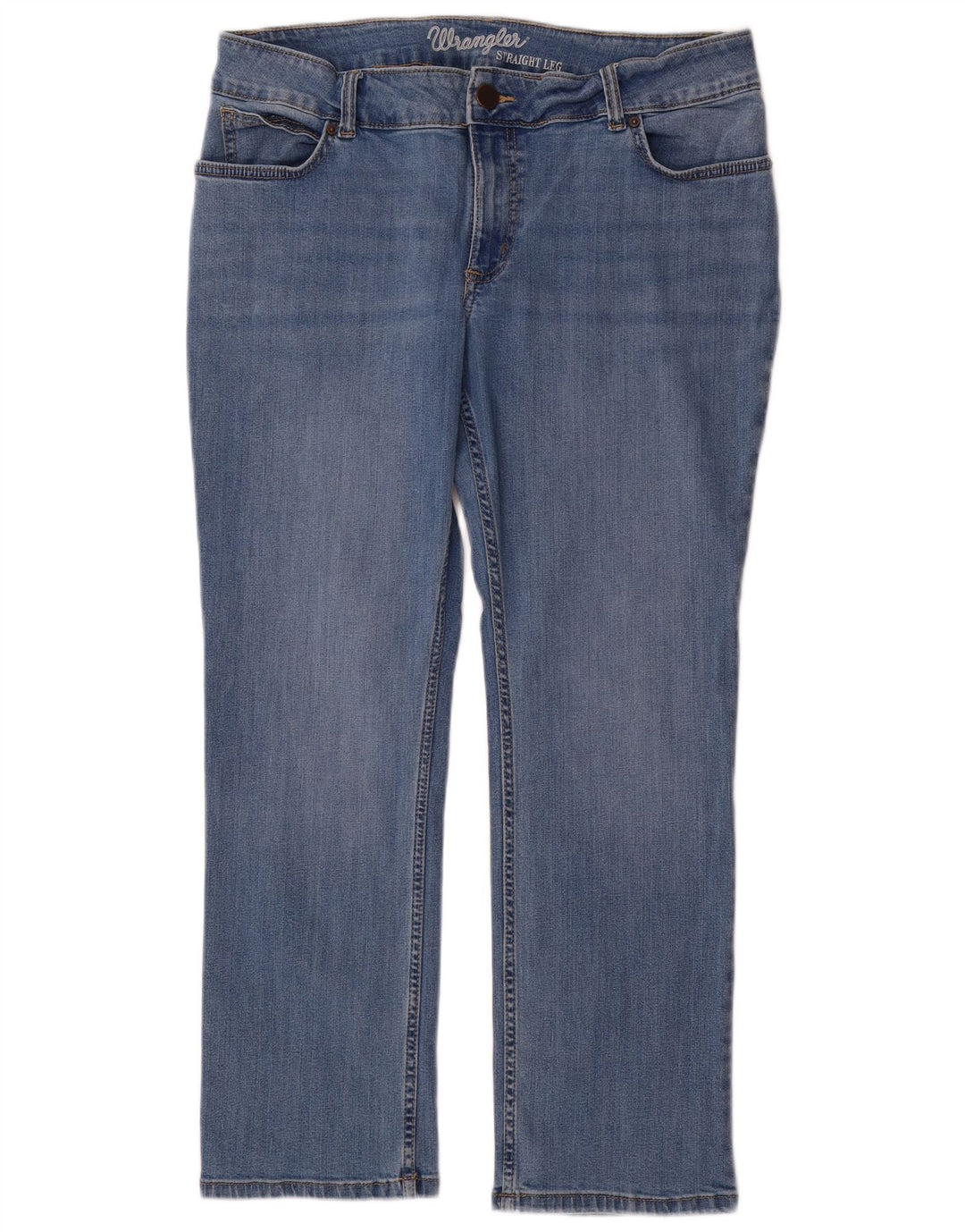Jeans dritti da donna Wrangler W32 L30 cotone blu