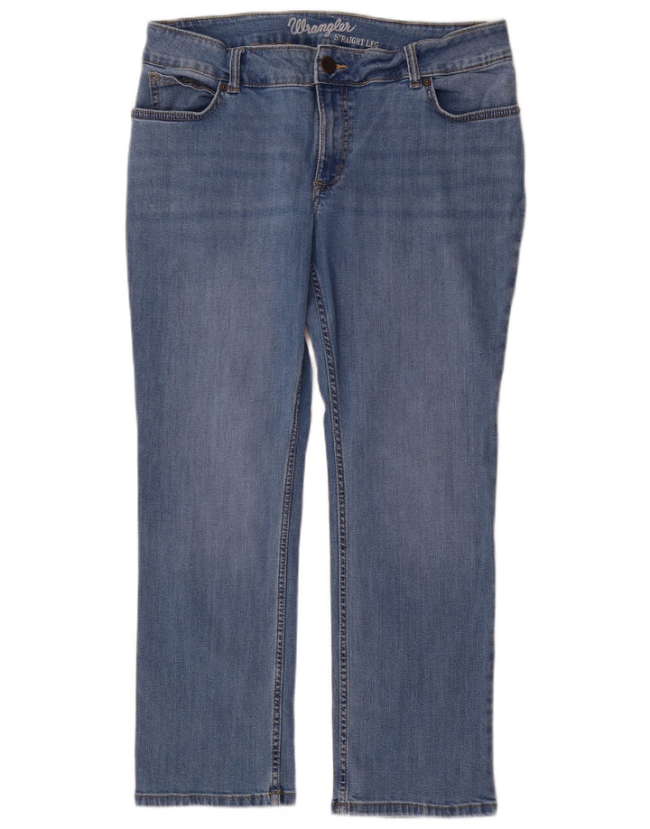 Jeans dritti da donna Wrangler W32 L30 cotone blu