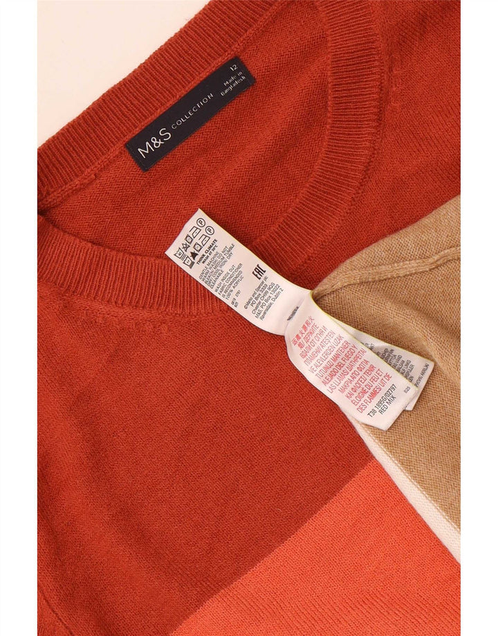 Maglione maglione girocollo da donna Marks & Spencer UK 12 medio multicolore
