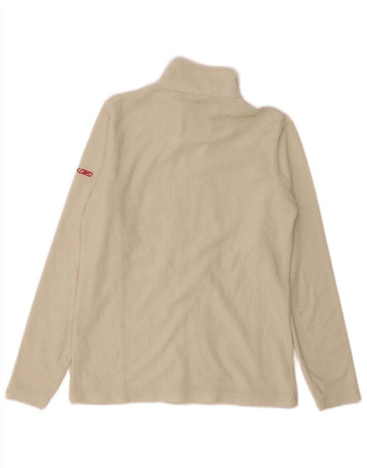 Giacca in pile Reebok da donna UK 10 Small Off White Poliestere