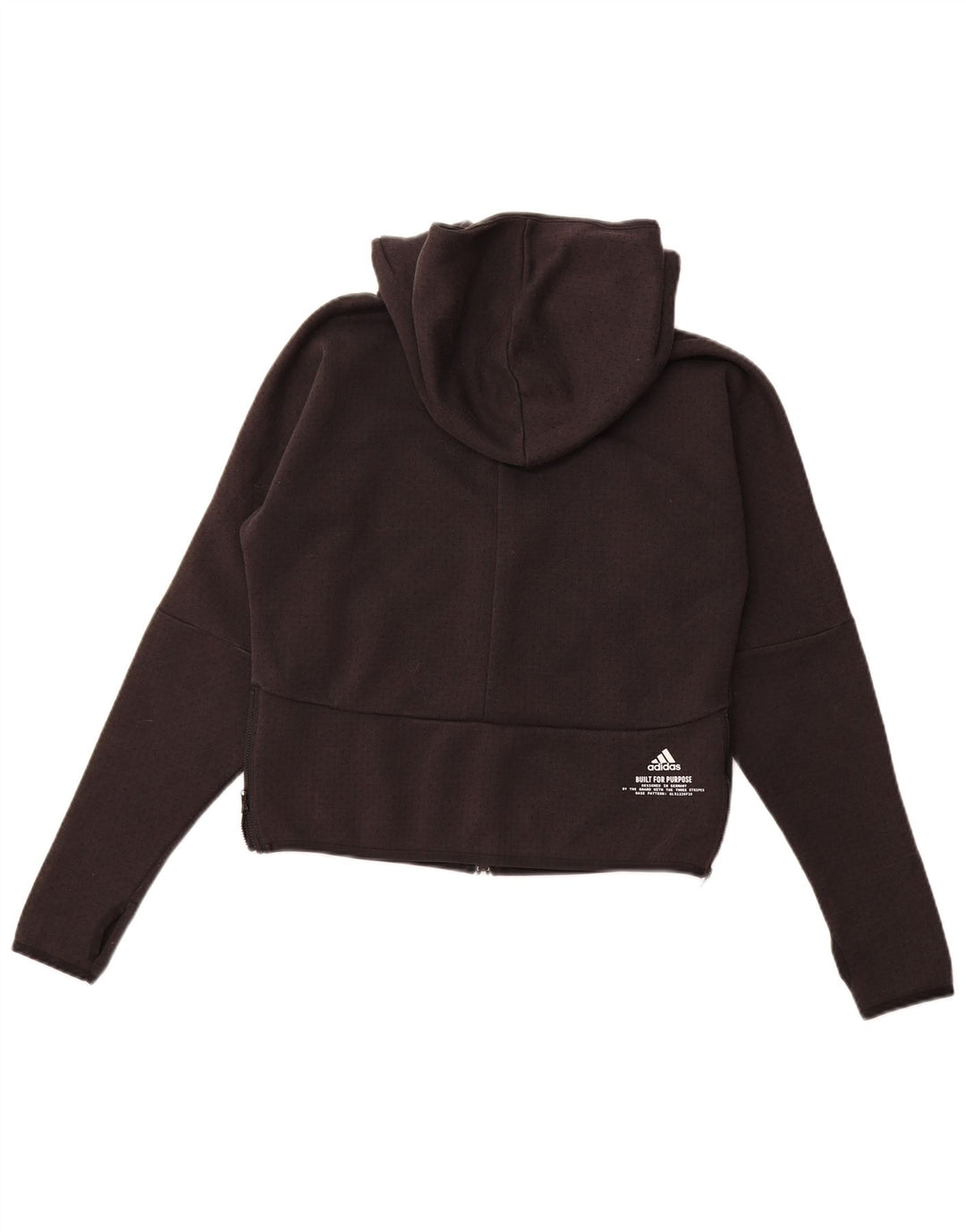 Maglione con cappuccio e zip grafica Primegreen da donna ADIDAS UK 12/14 Medio Nero