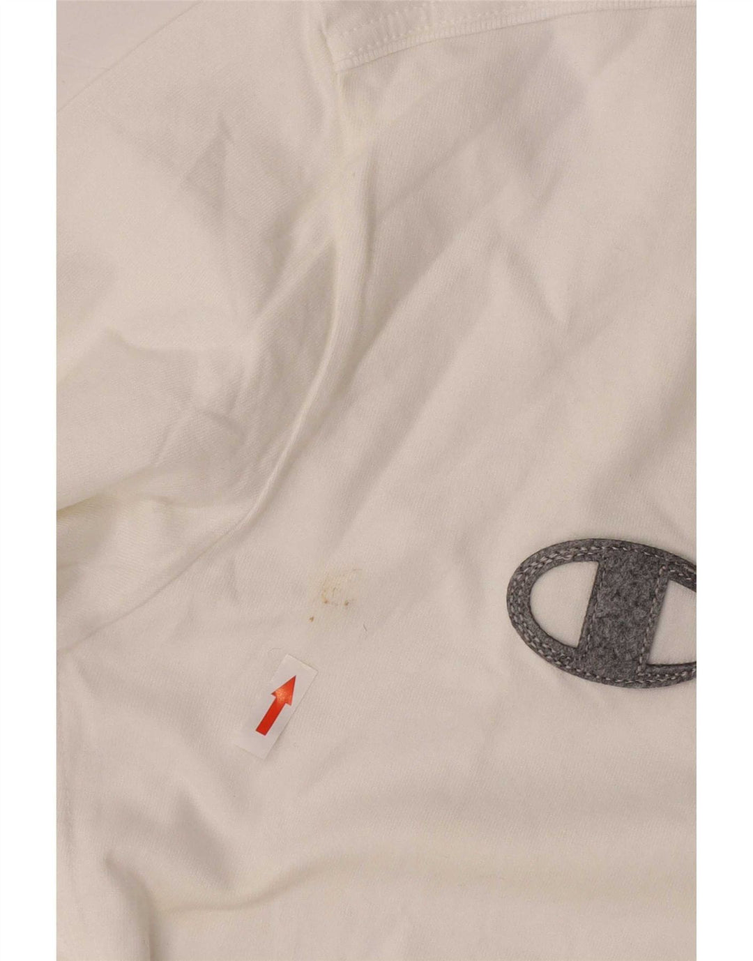 Champion Top grafico da uomo a maniche lunghe XL in cotone bianco