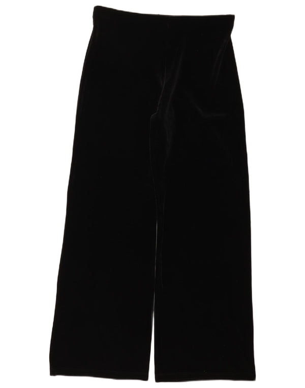 Pantaloni casual a gamba larga da donna Marks & Spencer UK 14 medi W34 L30 neri