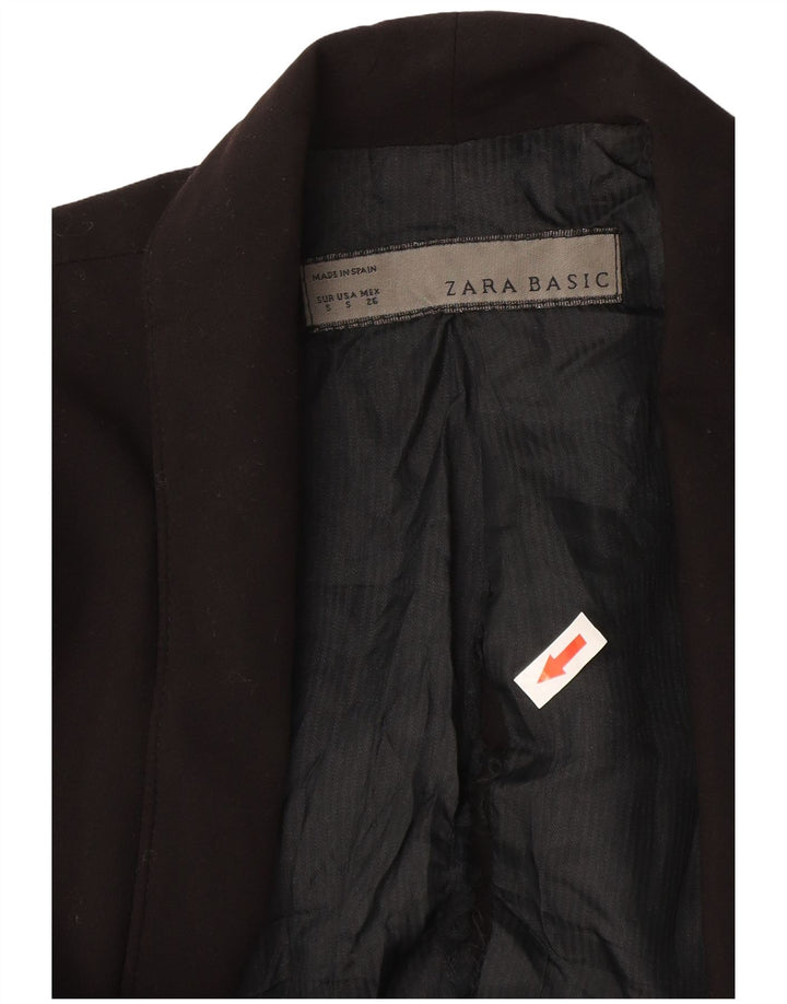 Giacca blazer a 1 bottone da donna Zara UK 10 piccola in poliestere nero